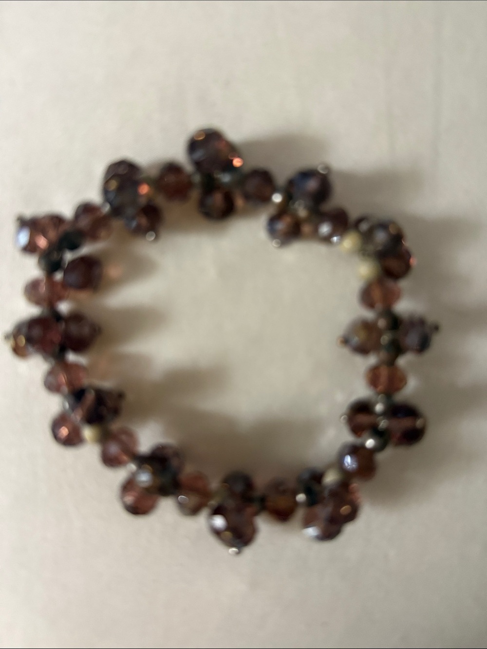 Brown Beaded Stretch Bracelet - Women Jewelry